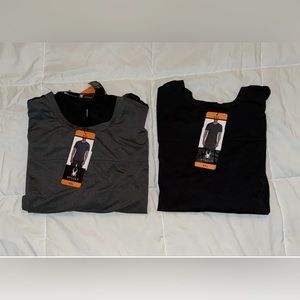 Spyder Active Men's Short Sleeve T-Shirt 2 pack Black/Grey XXL